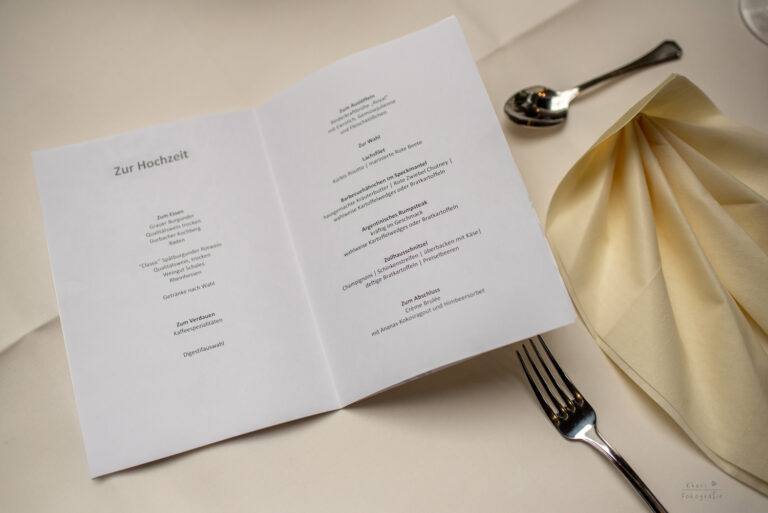 Rastede Zollhaus Speisekarte Hochzeit
