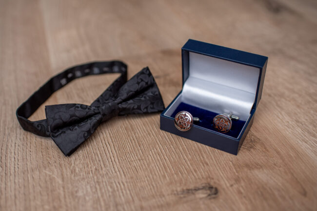 Bräutigam Fliege Manschettenknöpfe