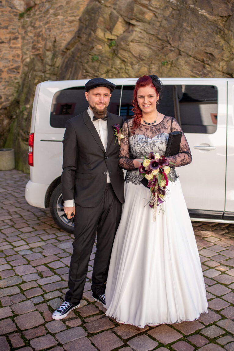 Hochzeit Brautauto Ausstieg