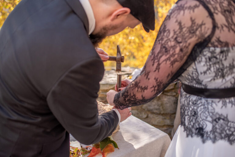Hochzeit Burg Scharfenstein Zeremonie Stein Meißeln